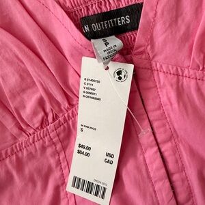 Urban Outfitters NWT Women’s Kendall Poplin Bustier Pink Corset Top
